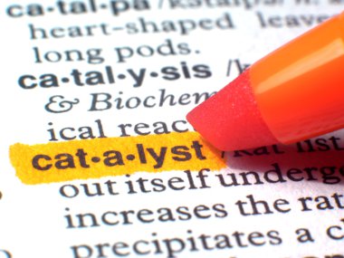 Catalyst, Highlighted In Dictionary In Orange clipart