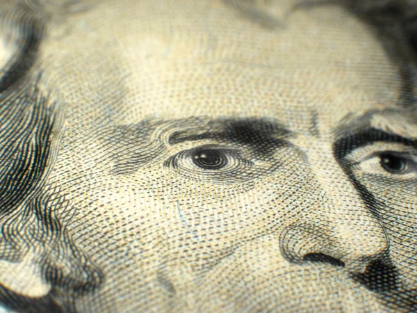Andrew Jackson húsz dollár számla — Stock Fotó