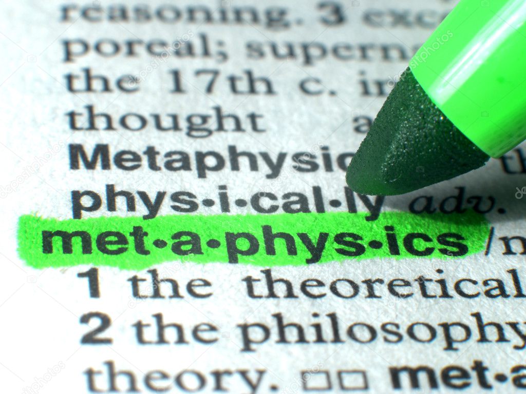 Metaphysics Highlighted In Dictionary In Green