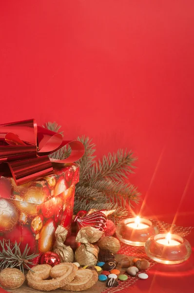 赤の甘いクリスマス — ストック写真