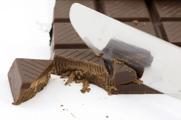 Chocolade in stukjes — Stockfoto