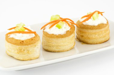 Vol au vents with cream cheese clipart