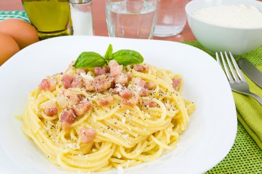 Spaghetti alla carbonara clipart