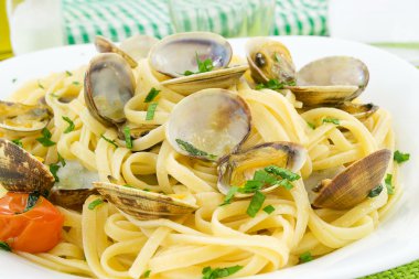 Linguine with clams clipart