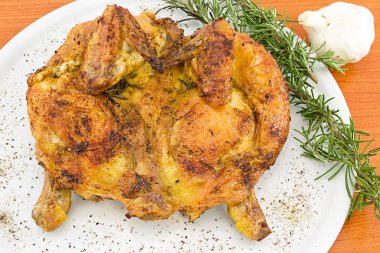 Devilled chicken with herbs clipart