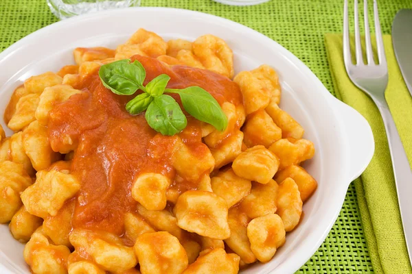 Gnocchi with tomato sauce — Stock Photo, Image