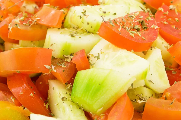 Domates ve salatalık salatası — Stok fotoğraf