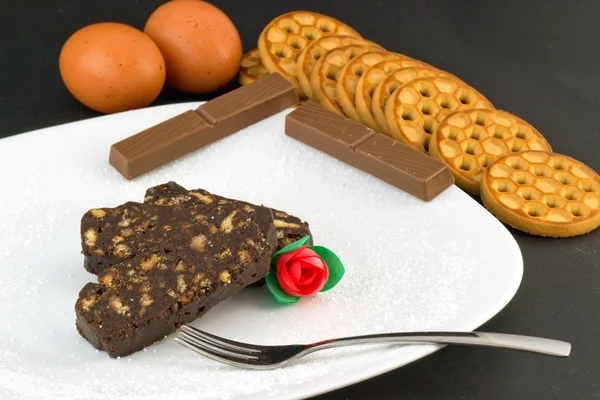 Salame de chocolate — Fotografia de Stock