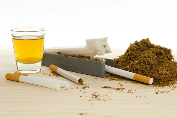 Nicotina e uísque — Fotografia de Stock