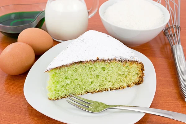 코코넛 케이크와 민트 — 스톡 사진