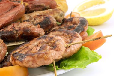 Mixed grilled meat clipart