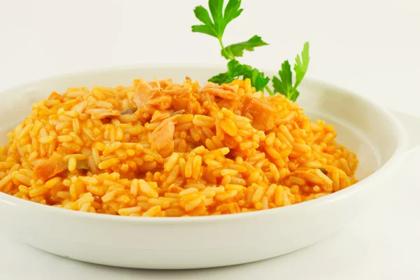 Risotto with Salmon — Stock Photo, Image