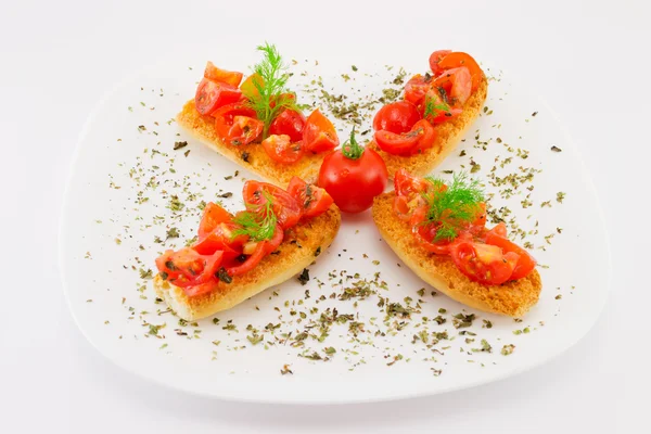 Bruschetta med tomat — Stockfoto