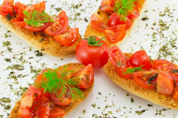 Bruschetta met tomaat — Stockfoto
