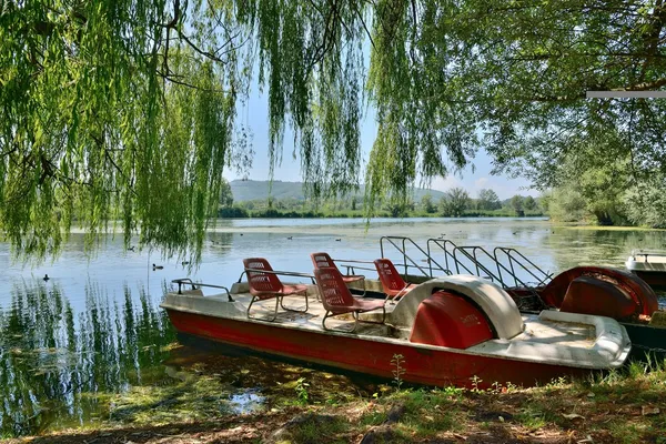 湖 fibreno のペダルのボート — ストック写真