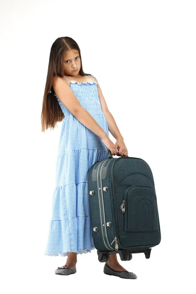 여행 가방을 가진 아이 — 스톡 사진