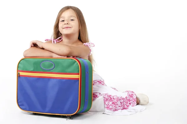 Child and a suitcase — Stock Photo, Image