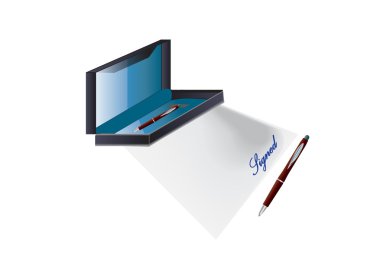 Signed Document clipart