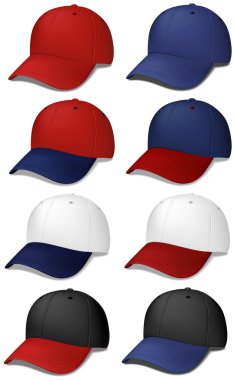 Set of Baseball Caps clipart