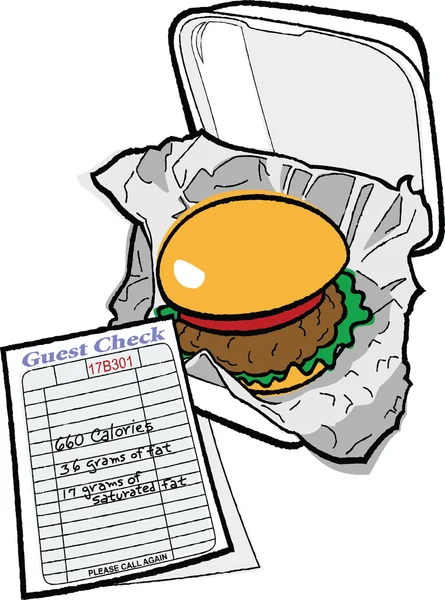 Hamburger i ustawy — Wektor stockowy