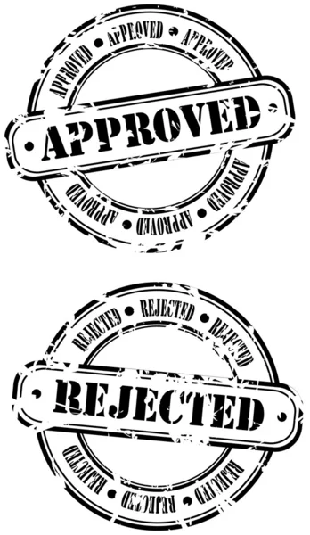 stock vector Rubber Stamps - approved and rejected