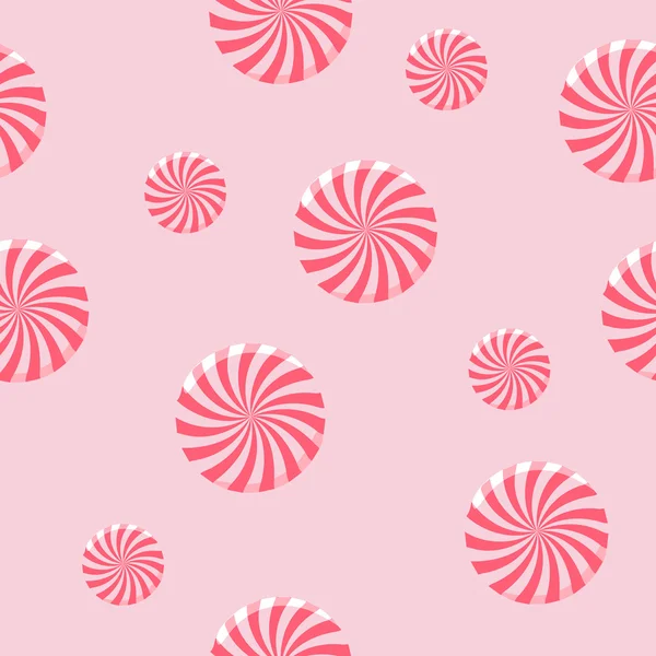 Peppermint Candy Seamless Background — Stock Vector