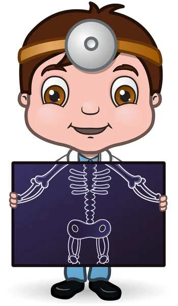 Arzt und Röntgen — Stockvektor