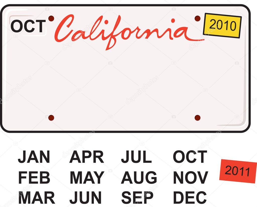 California License Plate 2010