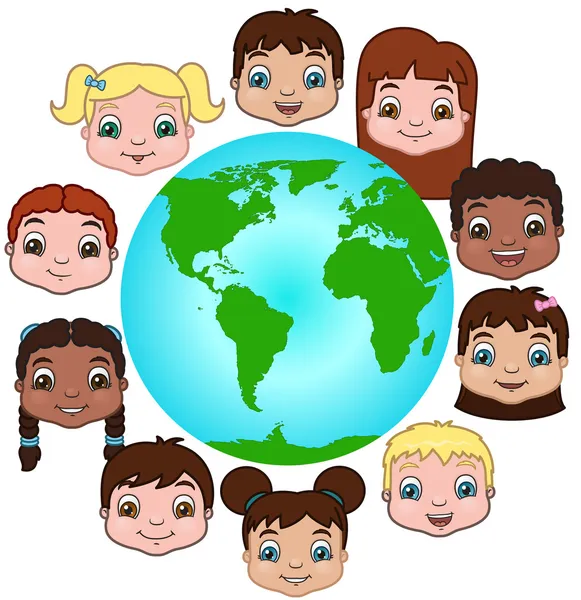 Kids around the world — Stock Vector