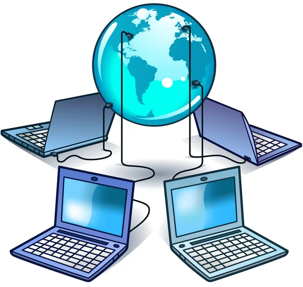 Technologii komputerowych na całym świecie — Wektor stockowy
