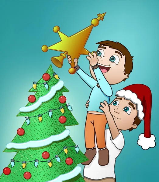 クリスマス ツリーの星 — ストックベクタ