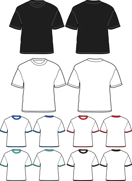 Σύνολο t-shirts-εικονογράφηση φορέα που — Διανυσματικό Αρχείο