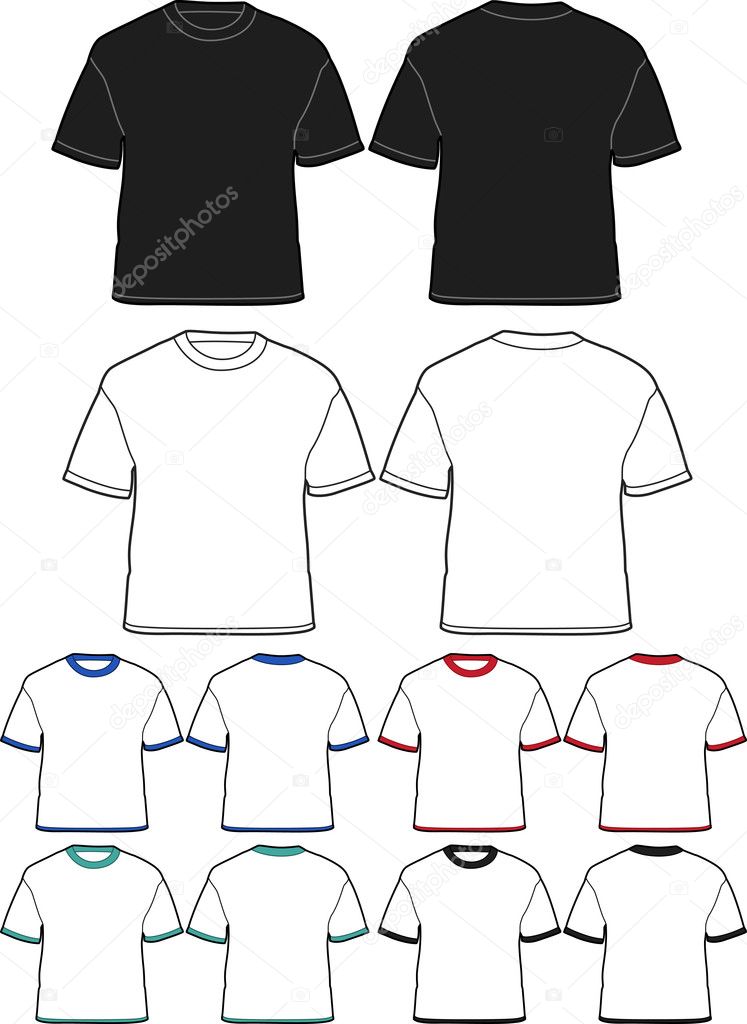 Set of T-shirts - vector illustration set