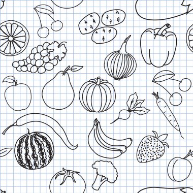 Fruit seamless clipart