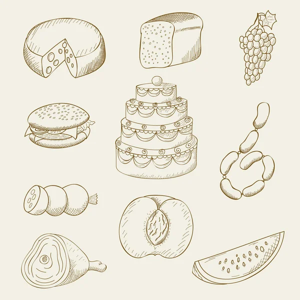 Objets alimentaires — Image vectorielle