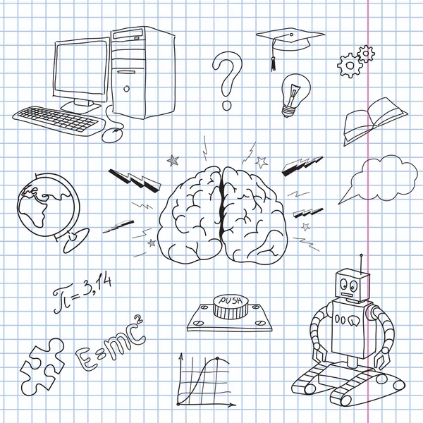 Obiekty mózgu — Wektor stockowy