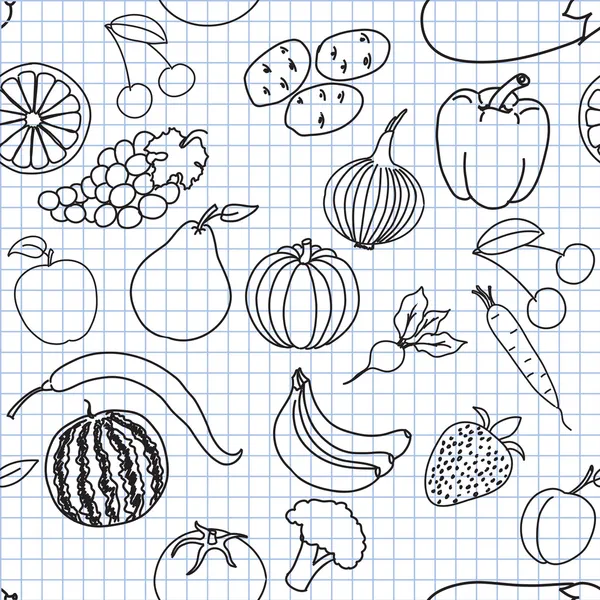 Fruit sans couture — Image vectorielle