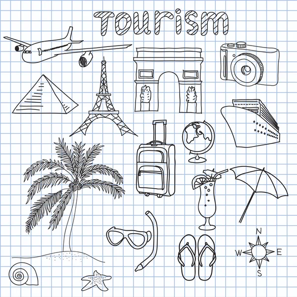 Turystyka — Wektor stockowy