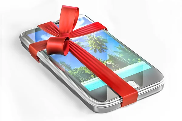 Mobiltelefon gåva — Stockfoto