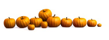Row of pumpkins clipart