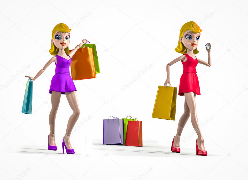 muñecas de compras