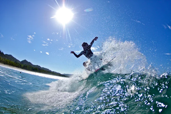 서핑 슬라이딩 — 스톡 사진