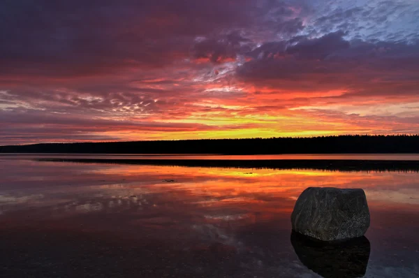Sunset on the White Sea. — Stock Photo, Image