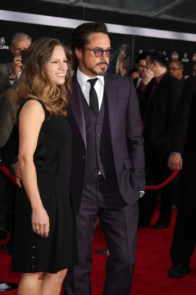 Robert Downey Jr., esposa Susan Downey — Foto de Stock