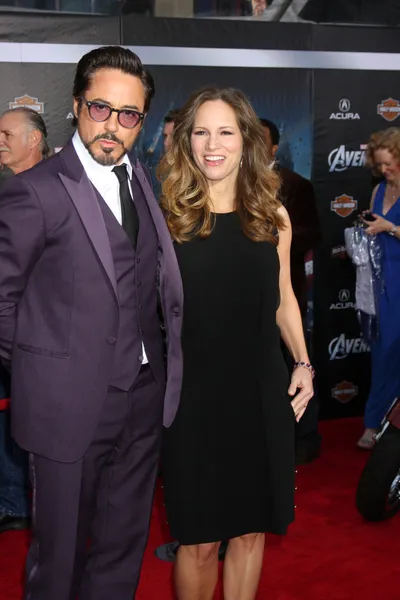 Robert Downey Jr., wife Susan Downey — Stock Photo, Image