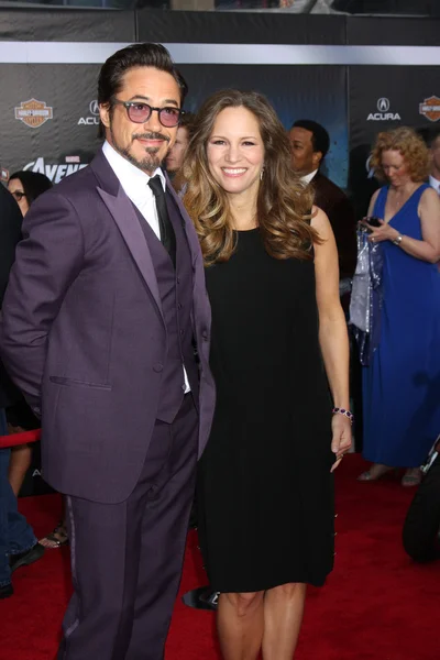 Robert Downey Jr., esposa Susan Downey — Fotografia de Stock