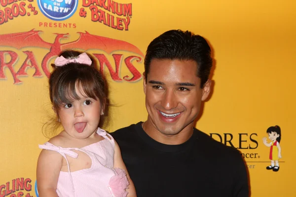 Mario Lopez and daughter Royalty Free Stock Images