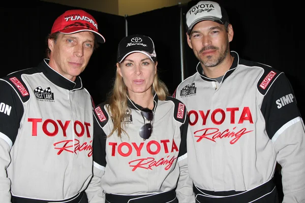 Visiting Alumni Racer William Fitchner, Current Racers Eileen Davidson and Eddie Cibrian — Stock Photo, Image