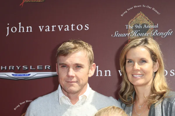Ricky Schroder, wife, daughter — Stock Photo, Image