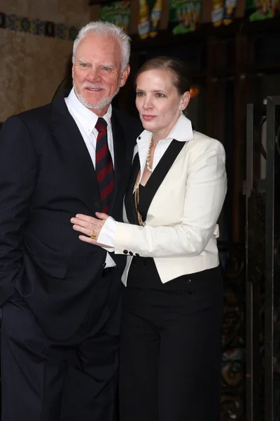 Malcolm McDowell, wife — Stock Photo, Image